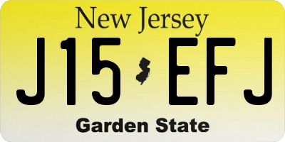 NJ license plate J15EFJ
