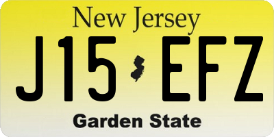 NJ license plate J15EFZ