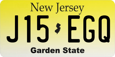 NJ license plate J15EGQ