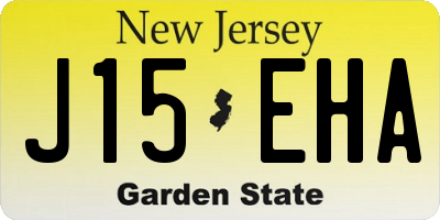NJ license plate J15EHA