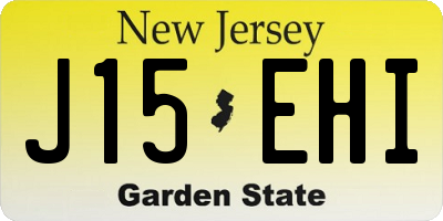 NJ license plate J15EHI