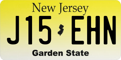 NJ license plate J15EHN