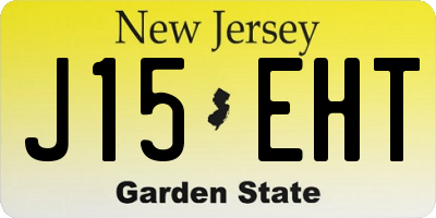 NJ license plate J15EHT