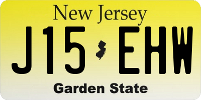 NJ license plate J15EHW