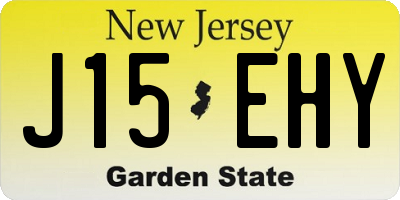 NJ license plate J15EHY