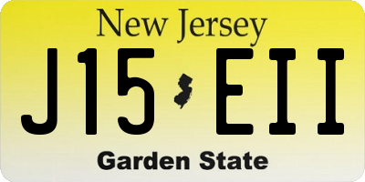 NJ license plate J15EII