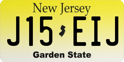 NJ license plate J15EIJ