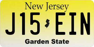 NJ license plate J15EIN