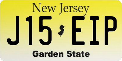 NJ license plate J15EIP