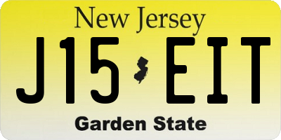NJ license plate J15EIT