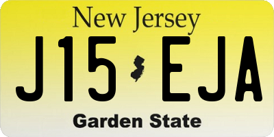 NJ license plate J15EJA