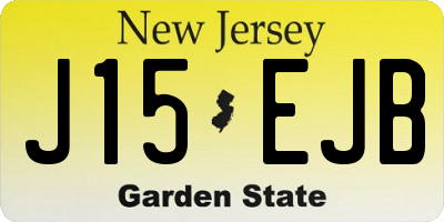 NJ license plate J15EJB