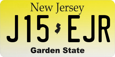 NJ license plate J15EJR