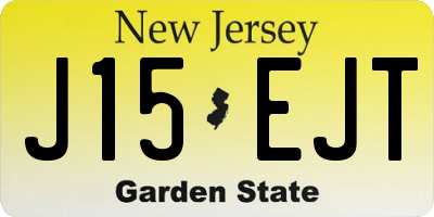 NJ license plate J15EJT