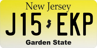 NJ license plate J15EKP