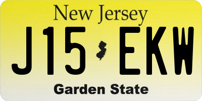 NJ license plate J15EKW