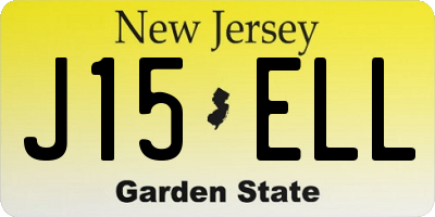 NJ license plate J15ELL
