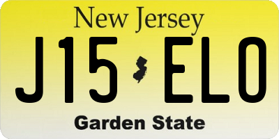 NJ license plate J15ELO