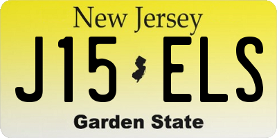 NJ license plate J15ELS