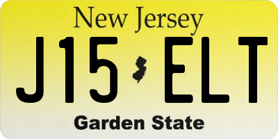 NJ license plate J15ELT