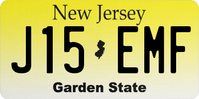 NJ license plate J15EMF