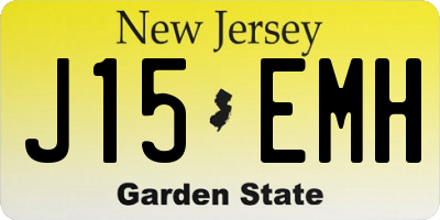 NJ license plate J15EMH