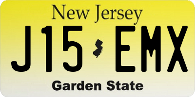 NJ license plate J15EMX