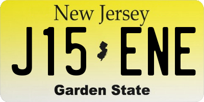 NJ license plate J15ENE