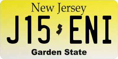NJ license plate J15ENI