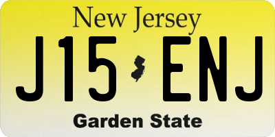 NJ license plate J15ENJ