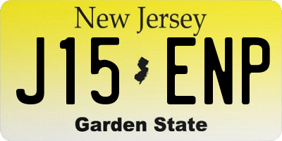 NJ license plate J15ENP
