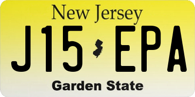 NJ license plate J15EPA