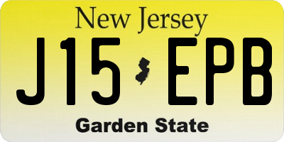 NJ license plate J15EPB