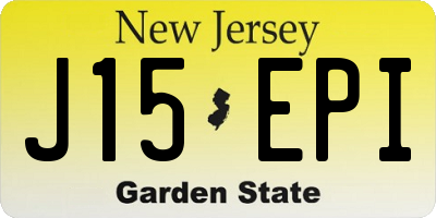 NJ license plate J15EPI