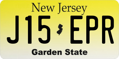 NJ license plate J15EPR