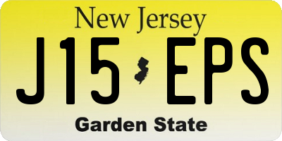 NJ license plate J15EPS