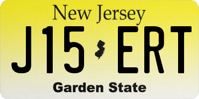 NJ license plate J15ERT