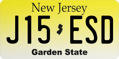 NJ license plate J15ESD