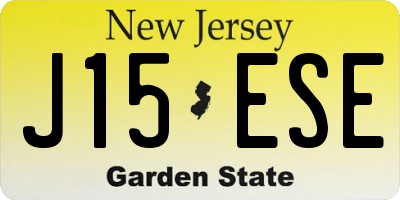NJ license plate J15ESE