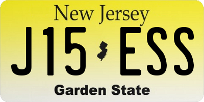 NJ license plate J15ESS
