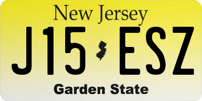 NJ license plate J15ESZ