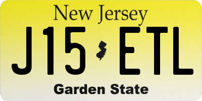NJ license plate J15ETL