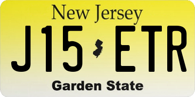 NJ license plate J15ETR