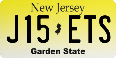 NJ license plate J15ETS