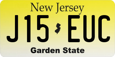 NJ license plate J15EUC