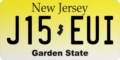 NJ license plate J15EUI