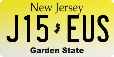 NJ license plate J15EUS