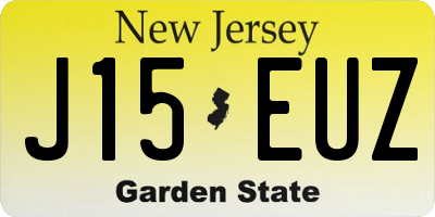NJ license plate J15EUZ