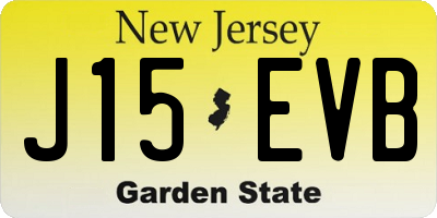 NJ license plate J15EVB