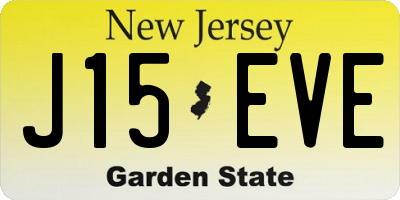 NJ license plate J15EVE